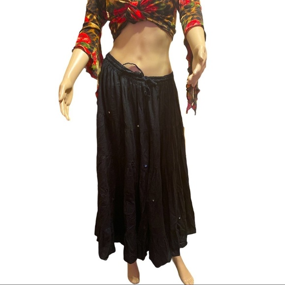 Embellished Mirrors sequins Gypsy Bohemian 5 yards Full circle skirt OS‎ - Picture 1 of 7